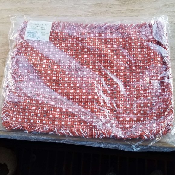 Vtg Fallani & Cohn Homespun Placemat Set - Orange - Picture 3 of 5